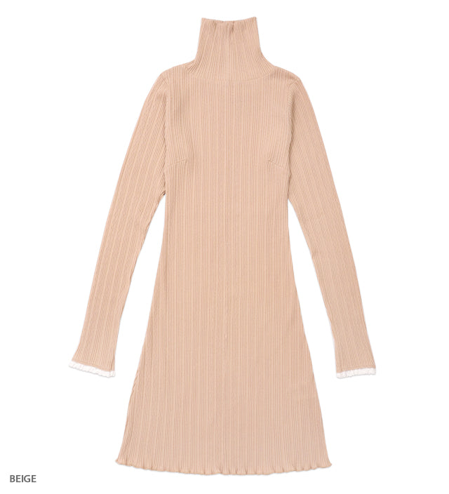 UNDER PRETTIES bottle neck long sleeve one-piece