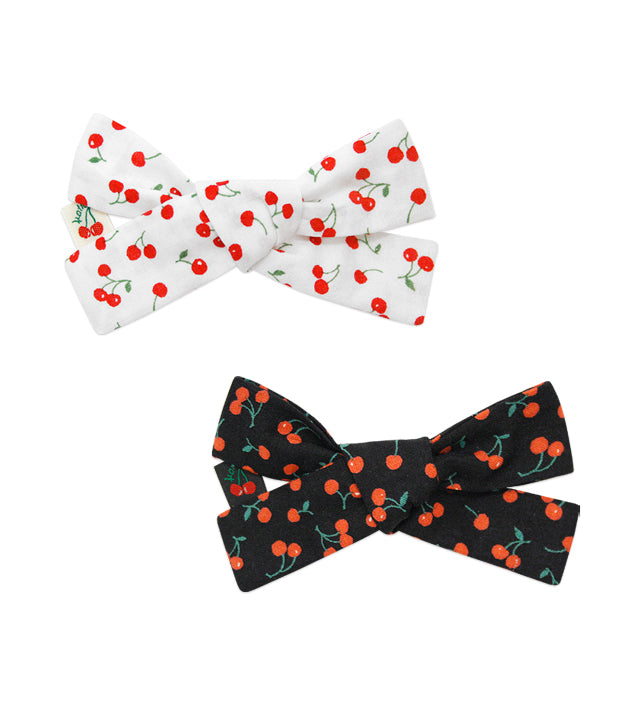 CHERRY RIBBON barrette