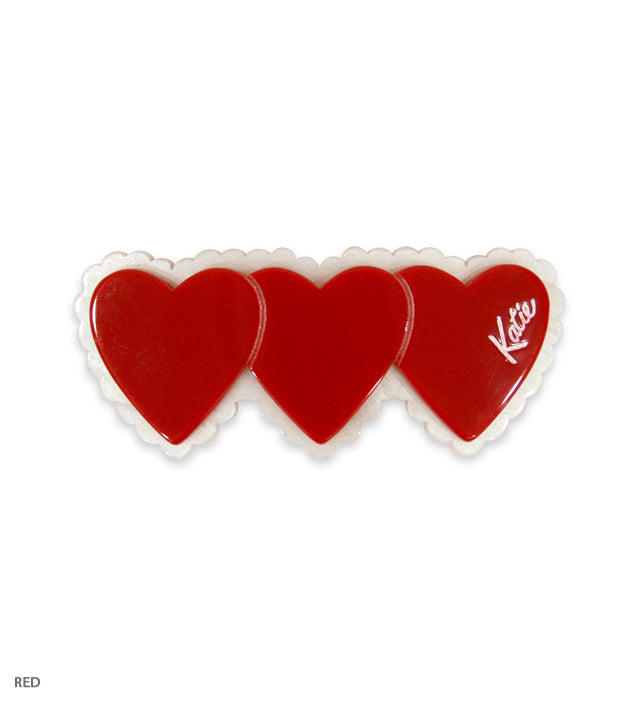 TRIPLE HEART barrette
