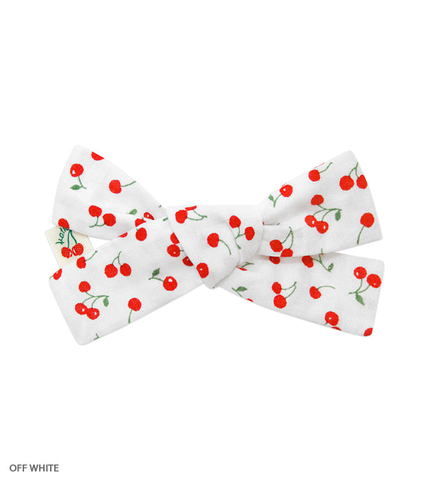 CHERRY RIBBON barrette