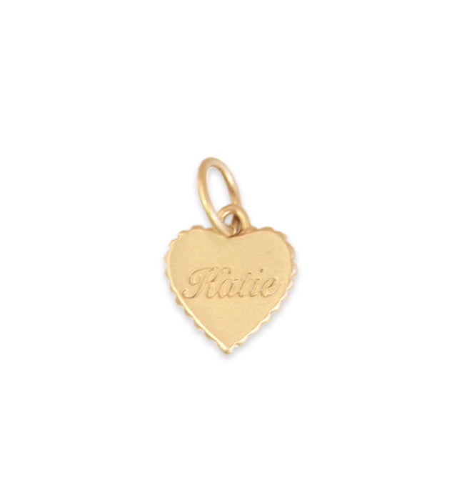 SWEET HEART petit heart initial charm