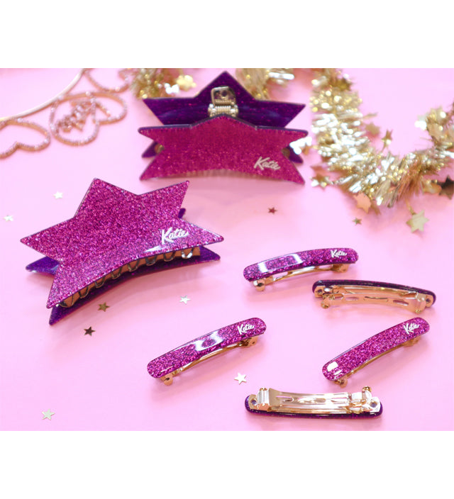 GLITTER star clip