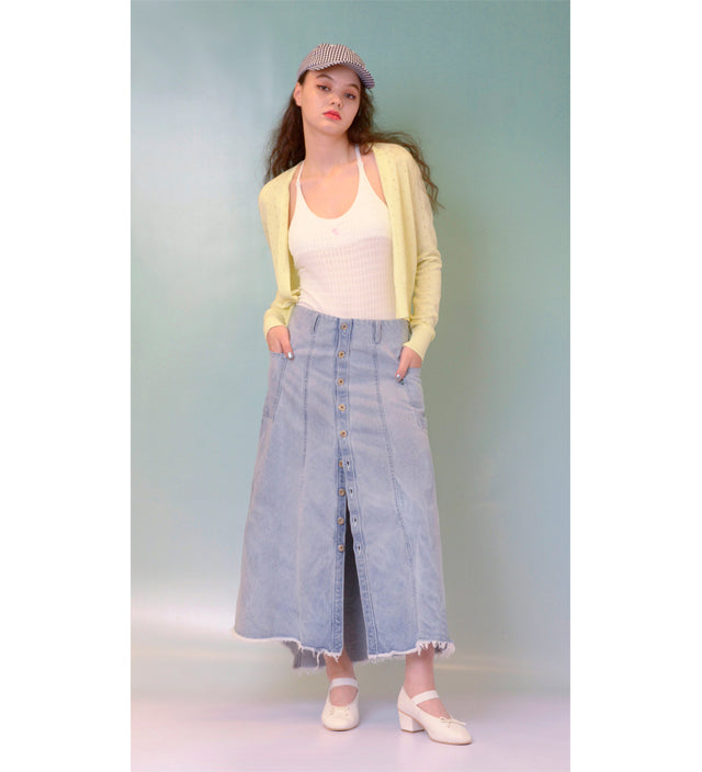 KATIE JEANS rapped long skirt