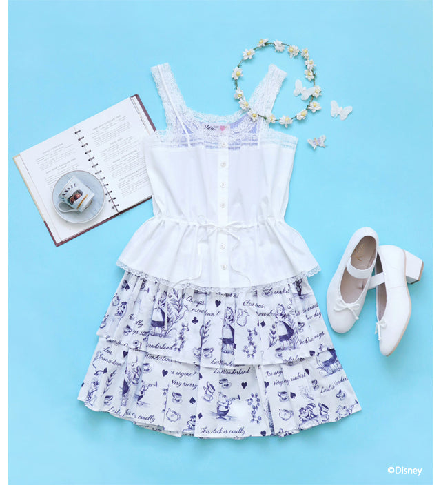 Disney “ALICE IN WONDERLAND” / THE KATIE COLLECTION ~“Alice” fabric collection~ can can skirt