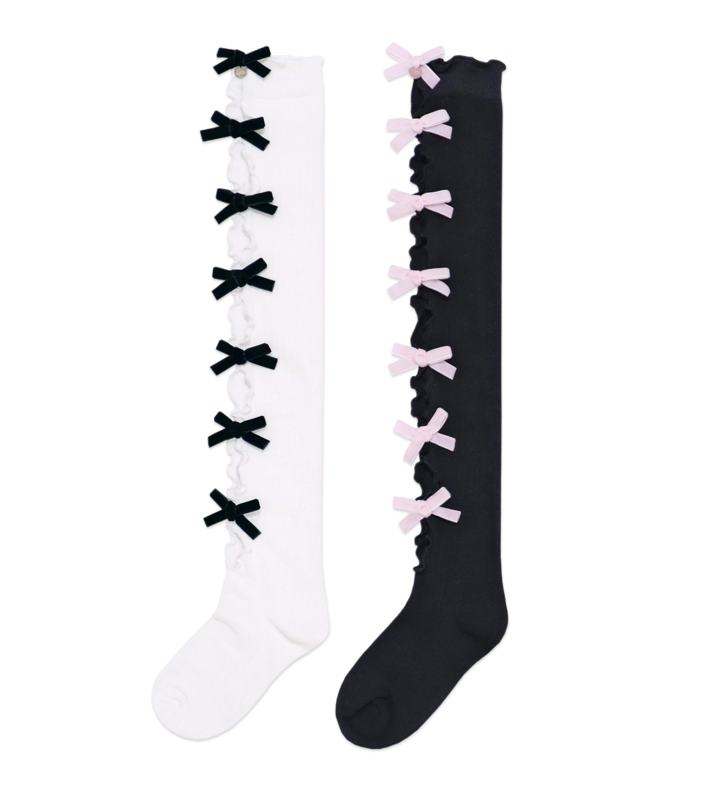 RIBBON RIBBON over knee socks