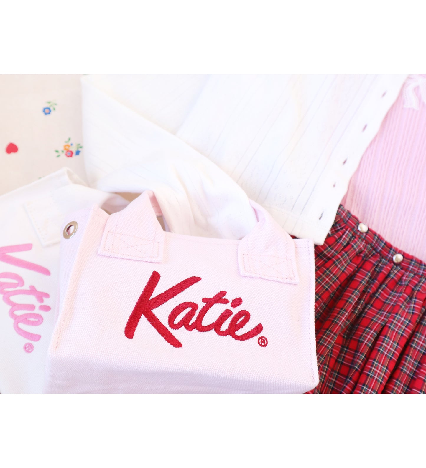 KATIE LOGO canvas mini tote