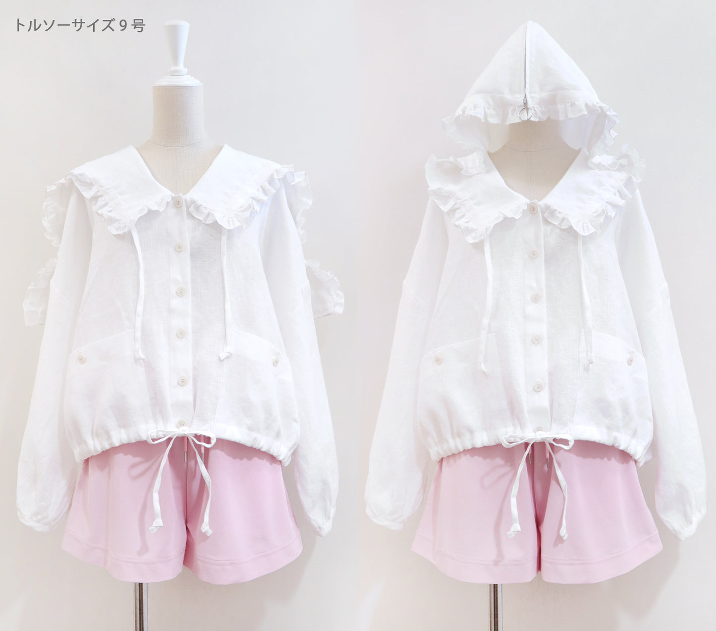 SUMMER WIND frill hood jacket