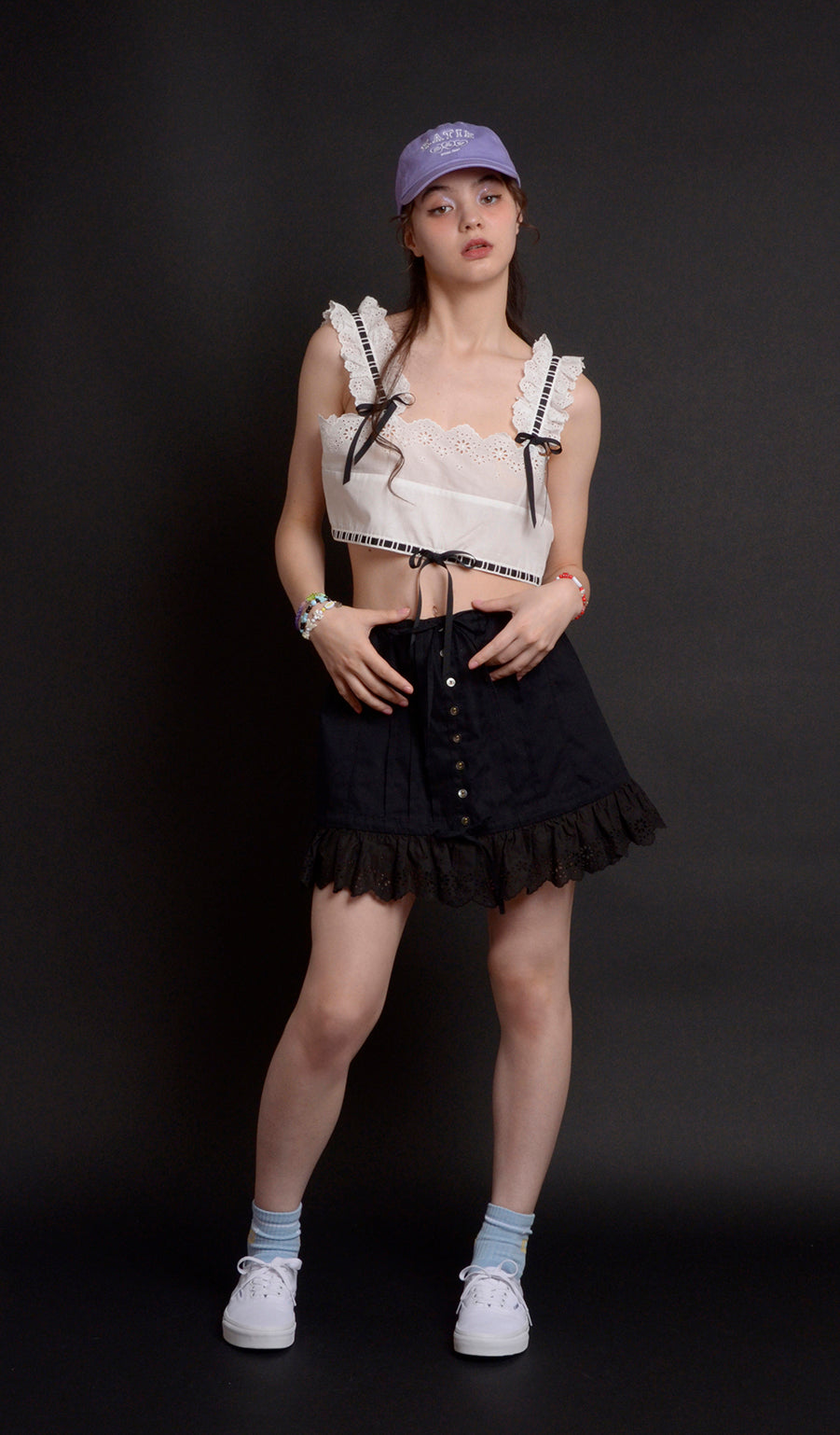 NO COUNTRY ribbon camisole