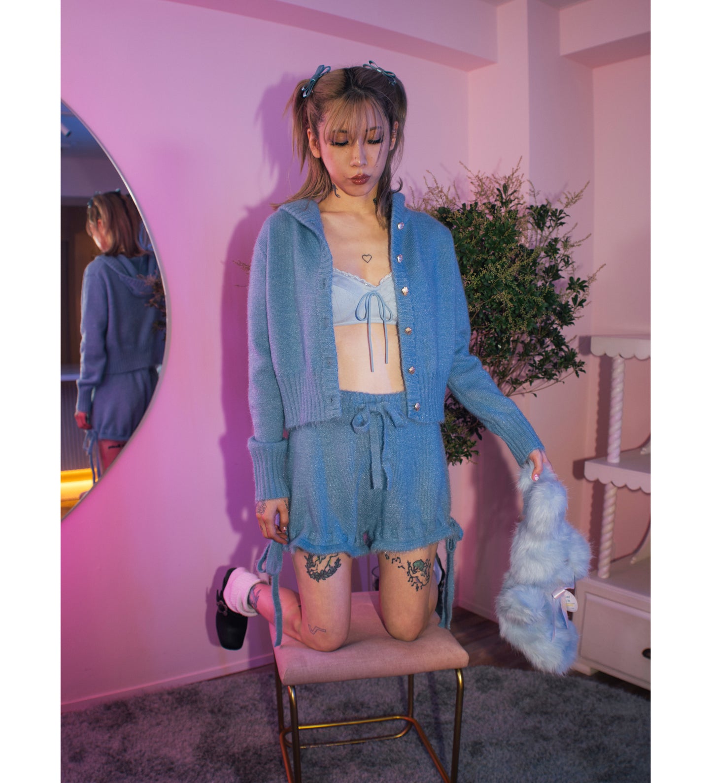 KITTY KITTY ribbon shorts