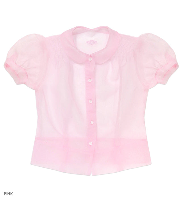 JELL-O smocking puff blouse