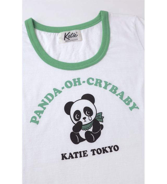 PANDA-OH-CRYBABY ringer tee