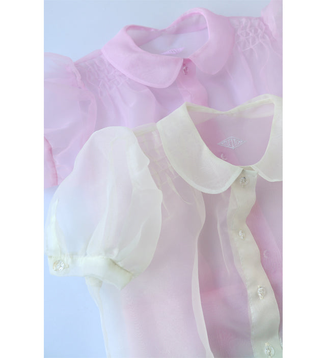 JELL-O smocking puff blouse