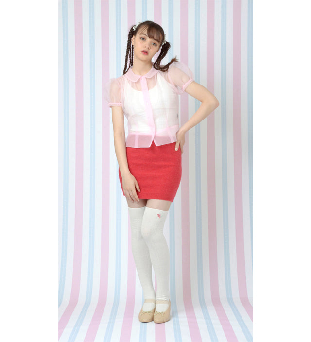 JELL-O smocking puff blouse