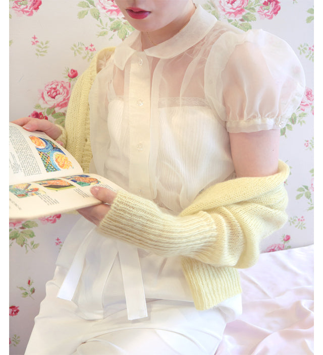 JELL-O smocking puff blouse