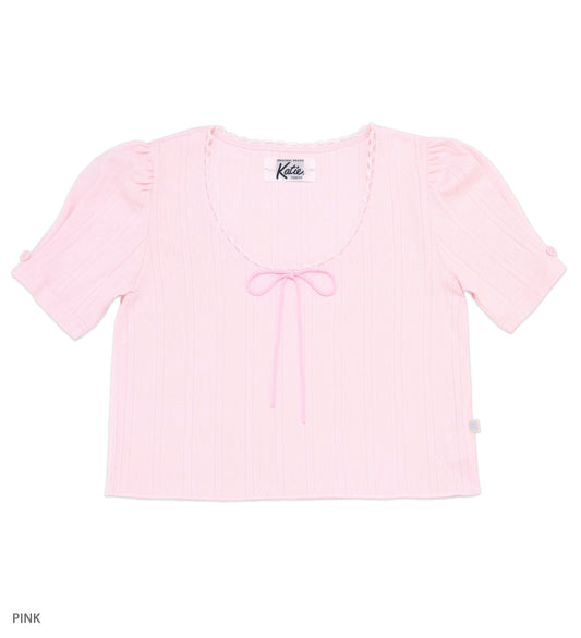 BUNNY KISS puff sleeve tee