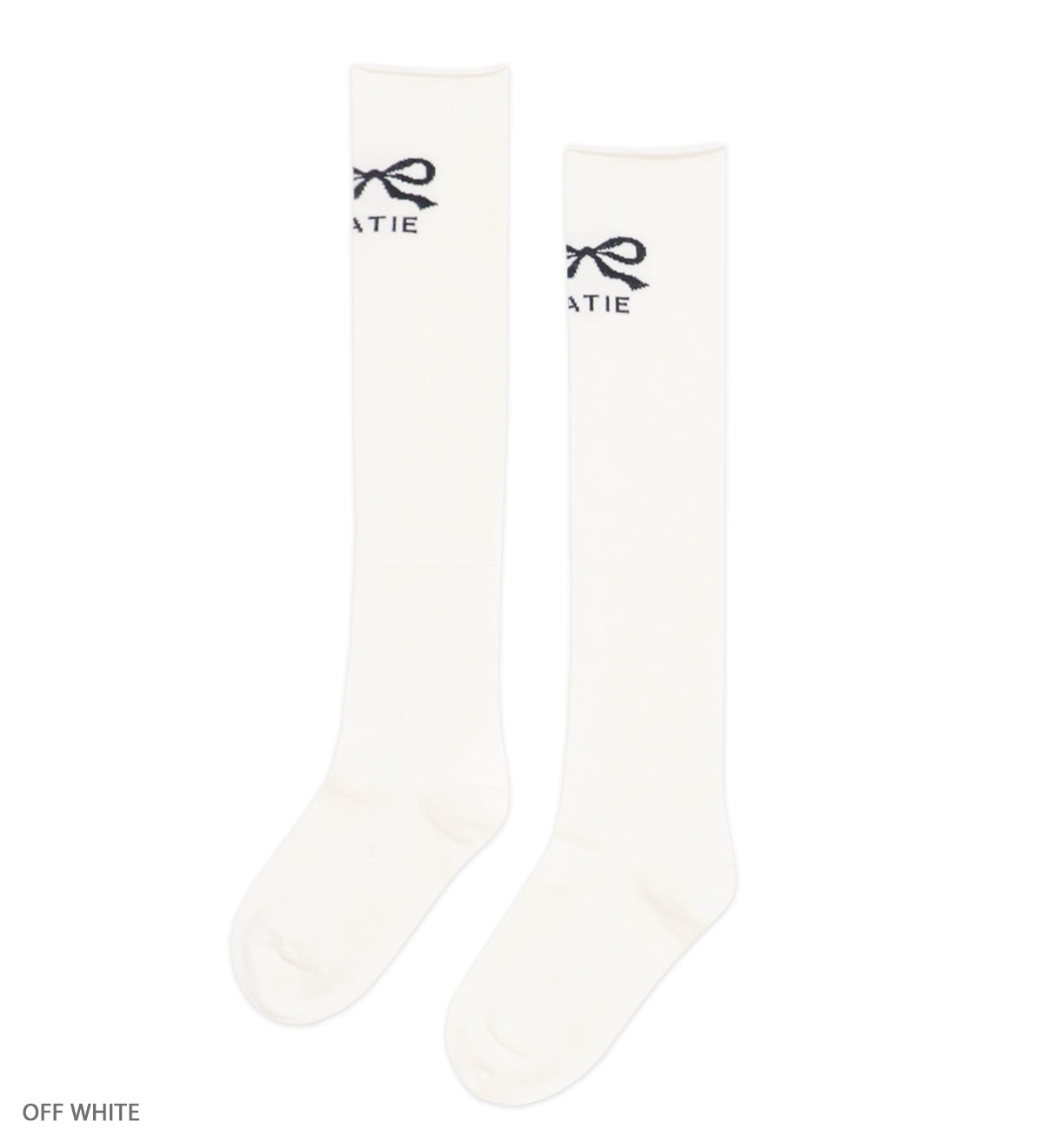 RIBBON LOGO knee-high socks