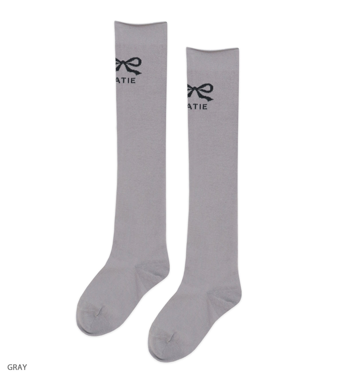RIBBON LOGO knee-high socks