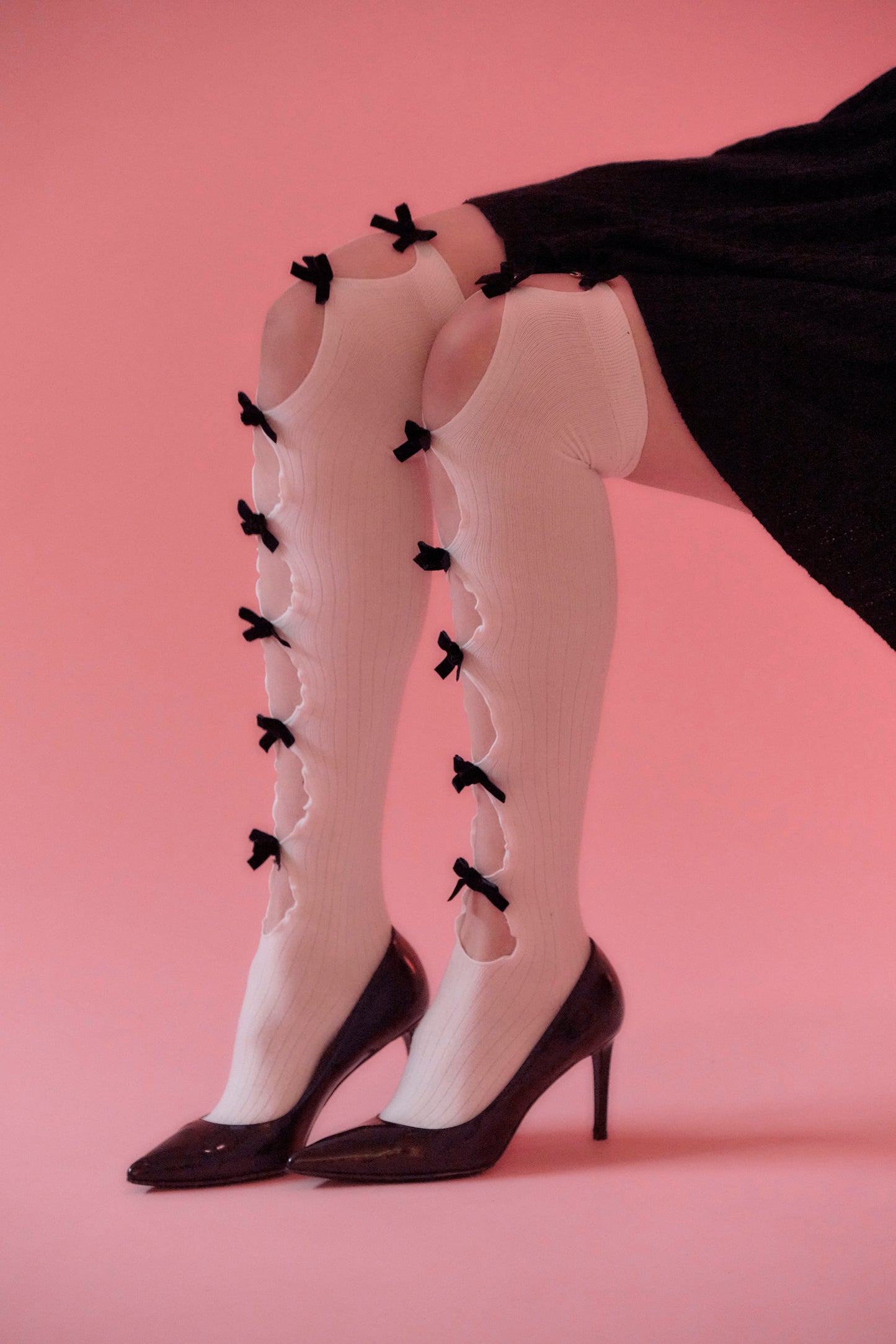 RIBBON RIBBON over knee socks